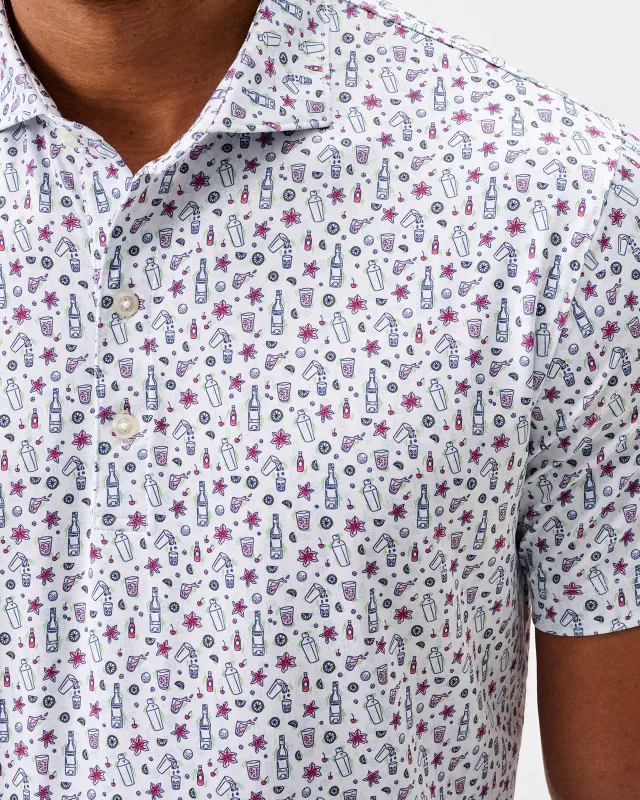 Performance Jersey Polo - Petal Punch sold by Johnnie-O