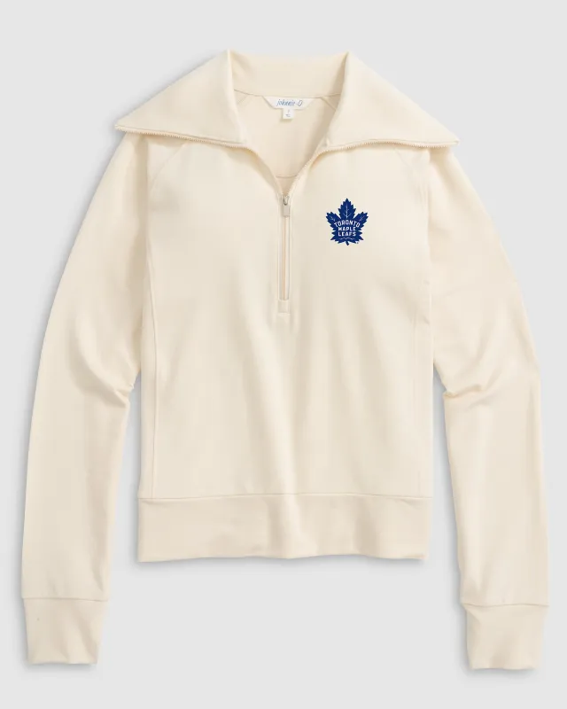 Women's Toronto Maple Leafs Eliza 1/2 Zip sold by Johnnie-O