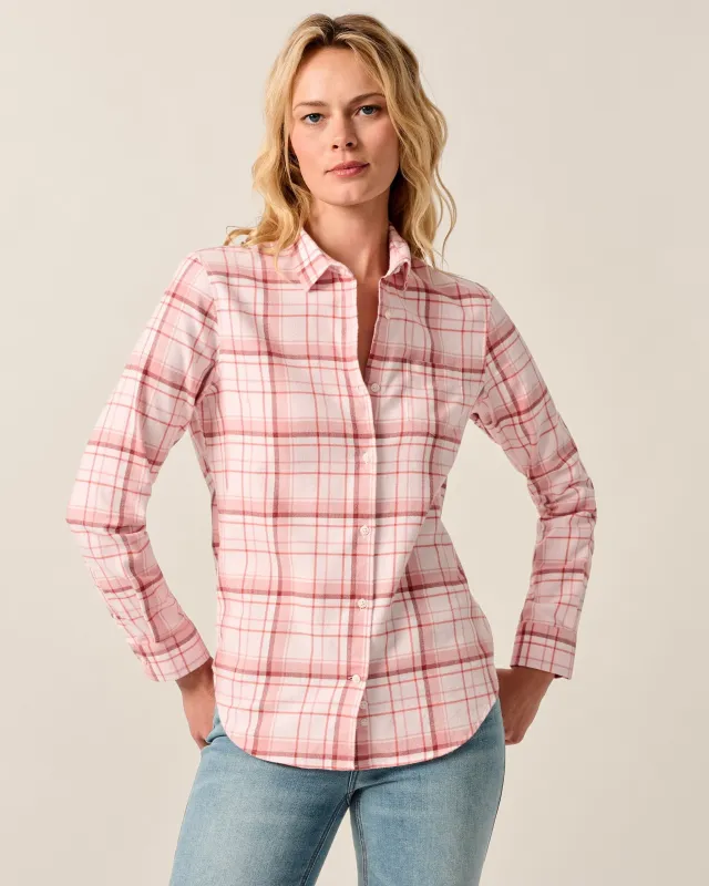 Jayne Plaid Button Down Shirt made by Johnnie-O