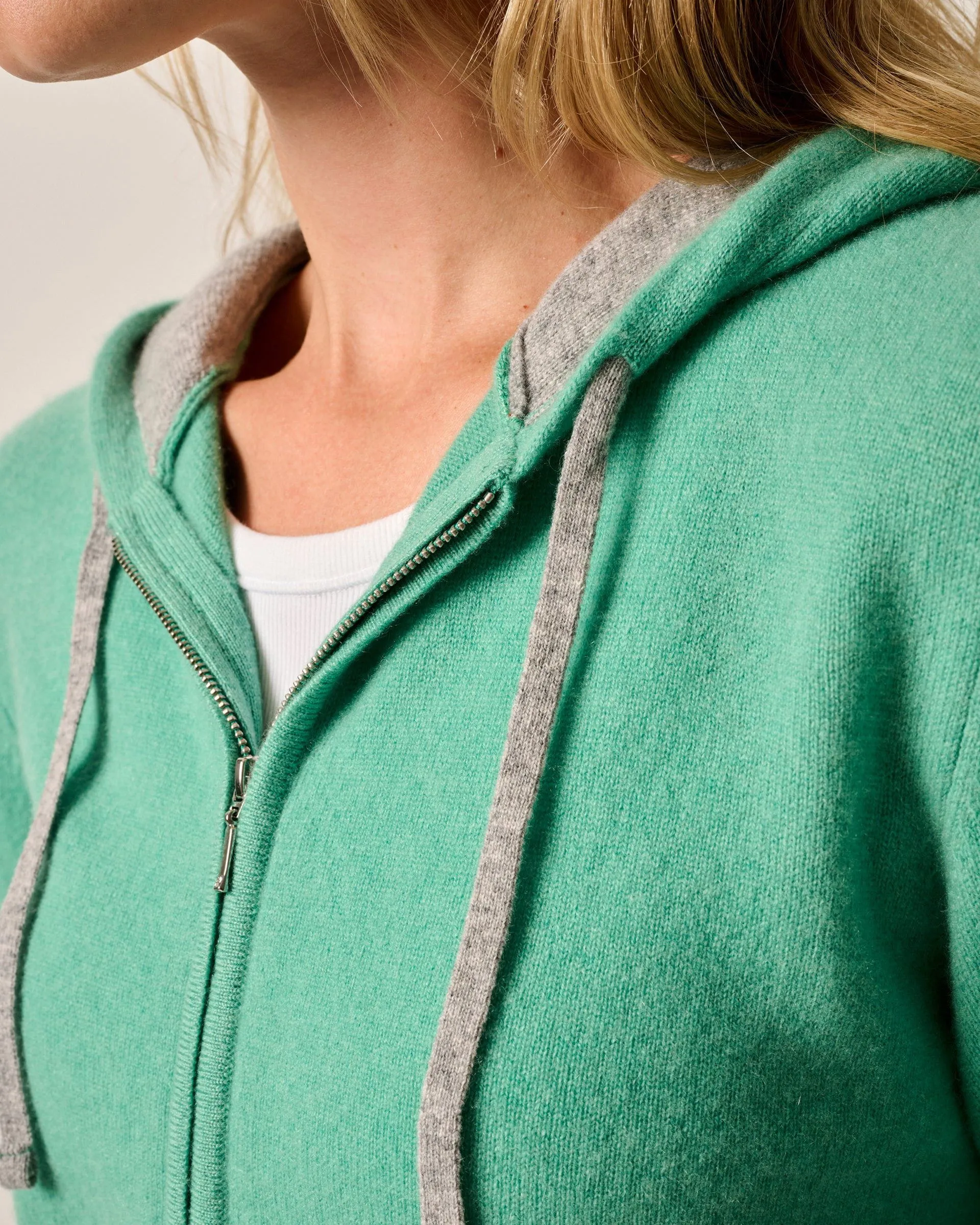 Amanda Cashmere Full Zip Hooded Sweater sold by Johnnie-O product image thumbnail 3