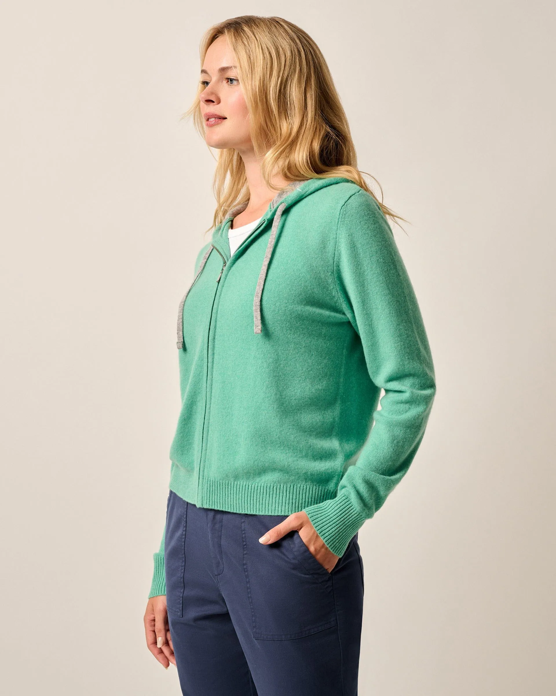 Amanda Cashmere Full Zip Hooded Sweater sold by Johnnie-O product image thumbnail 5