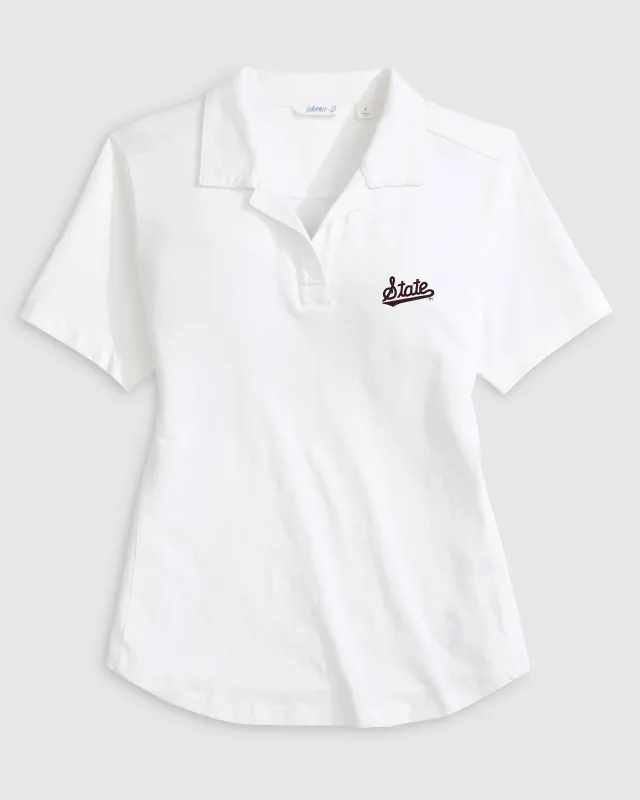 Women's Mississippi State University Coastal Wash Polo - State Logo made by Johnnie-O