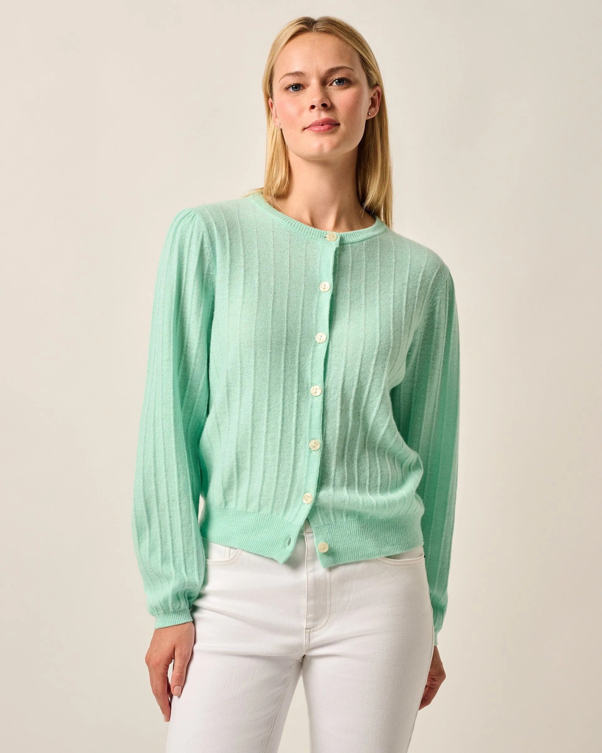 Alma Cashmere Blend Cardigan sold by Johnnie-O