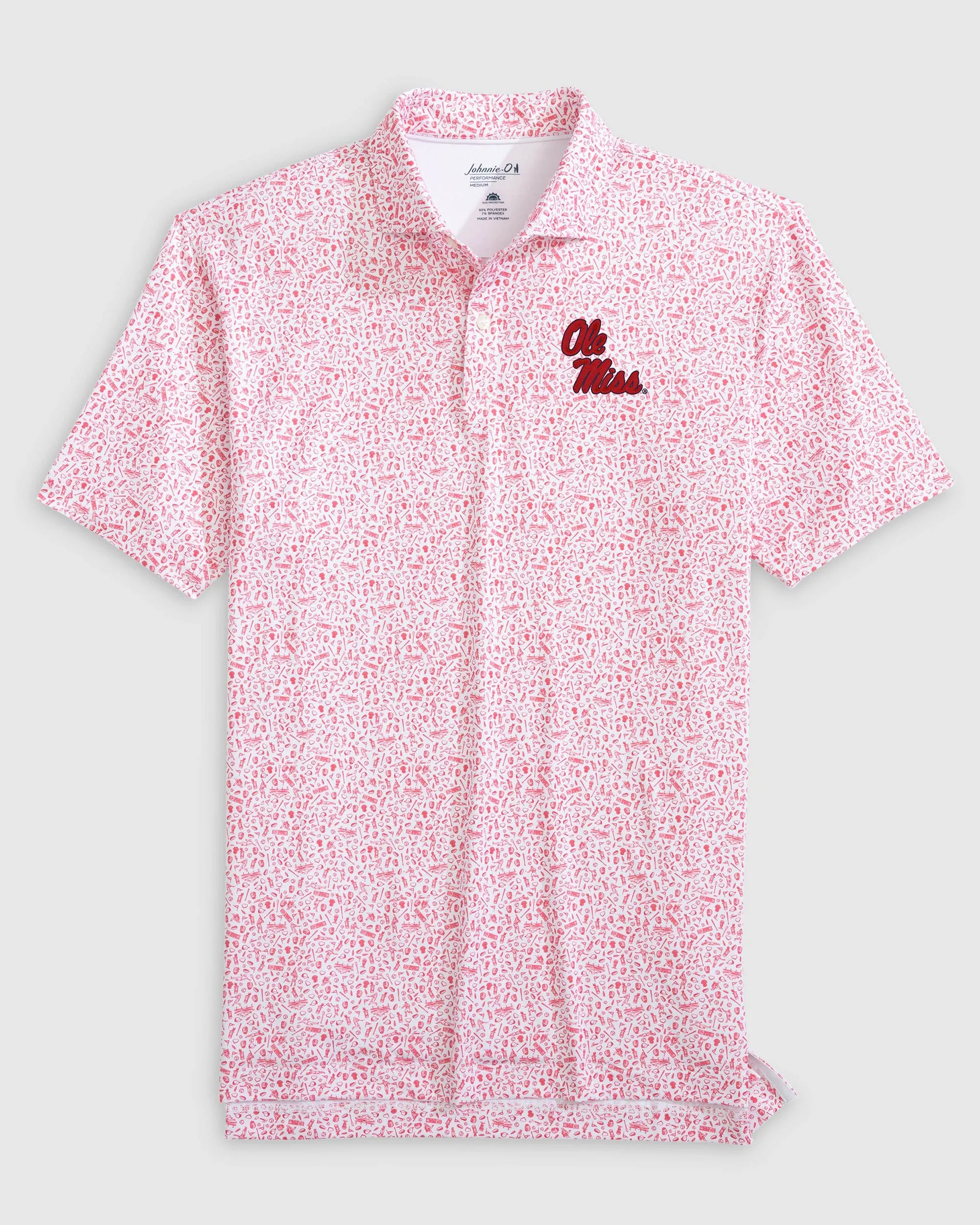 Ole Miss Rally Cap Performance Polo - Stacked Logo sold by Johnnie-O product image thumbnail 2