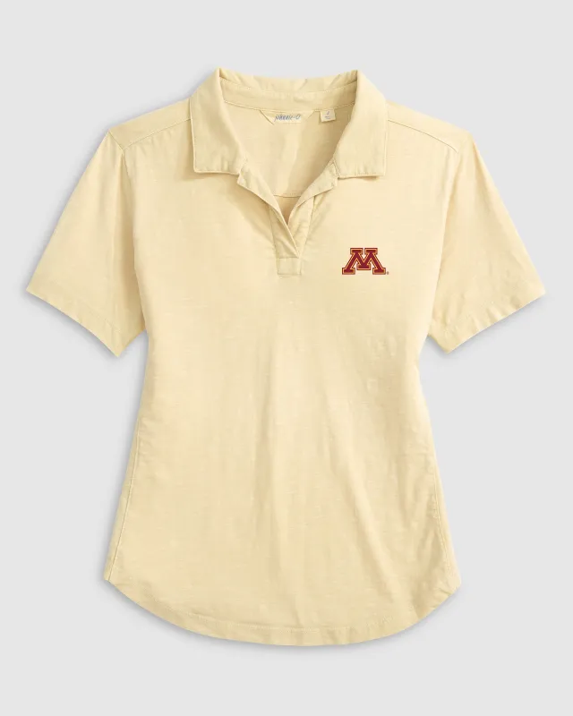 Women's University of Minnesota Coastal Wash Polo sold by Johnnie-O