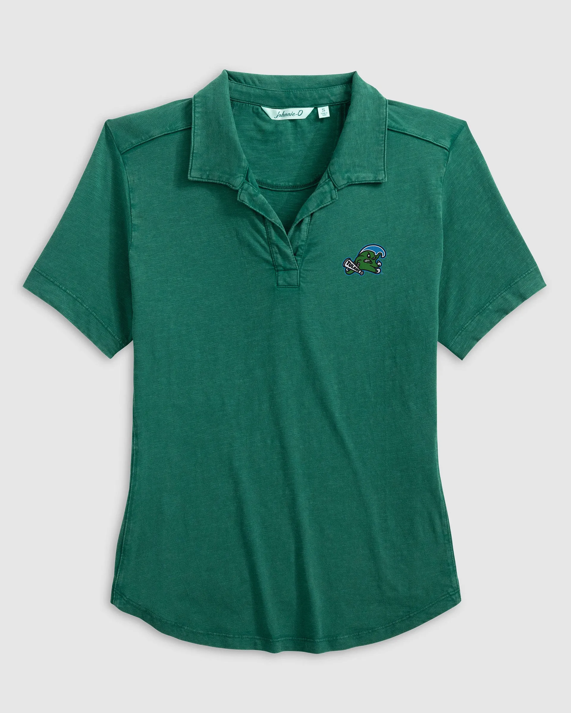 Women's Tulane University Coastal Wash Polo - Angry Wave Logo sold by Johnnie-O product image thumbnail 3