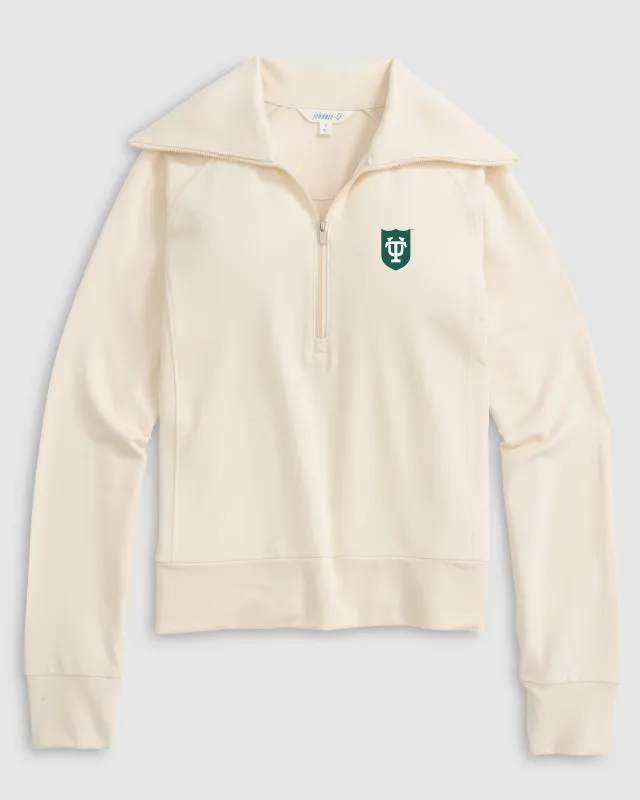 Women's Tulane University Eliza 1/2 Zip made by Johnnie-O