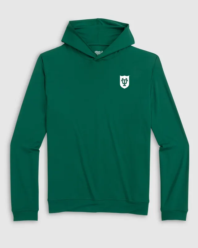Tulane University Motion Performance Hoodie made by Johnnie-O