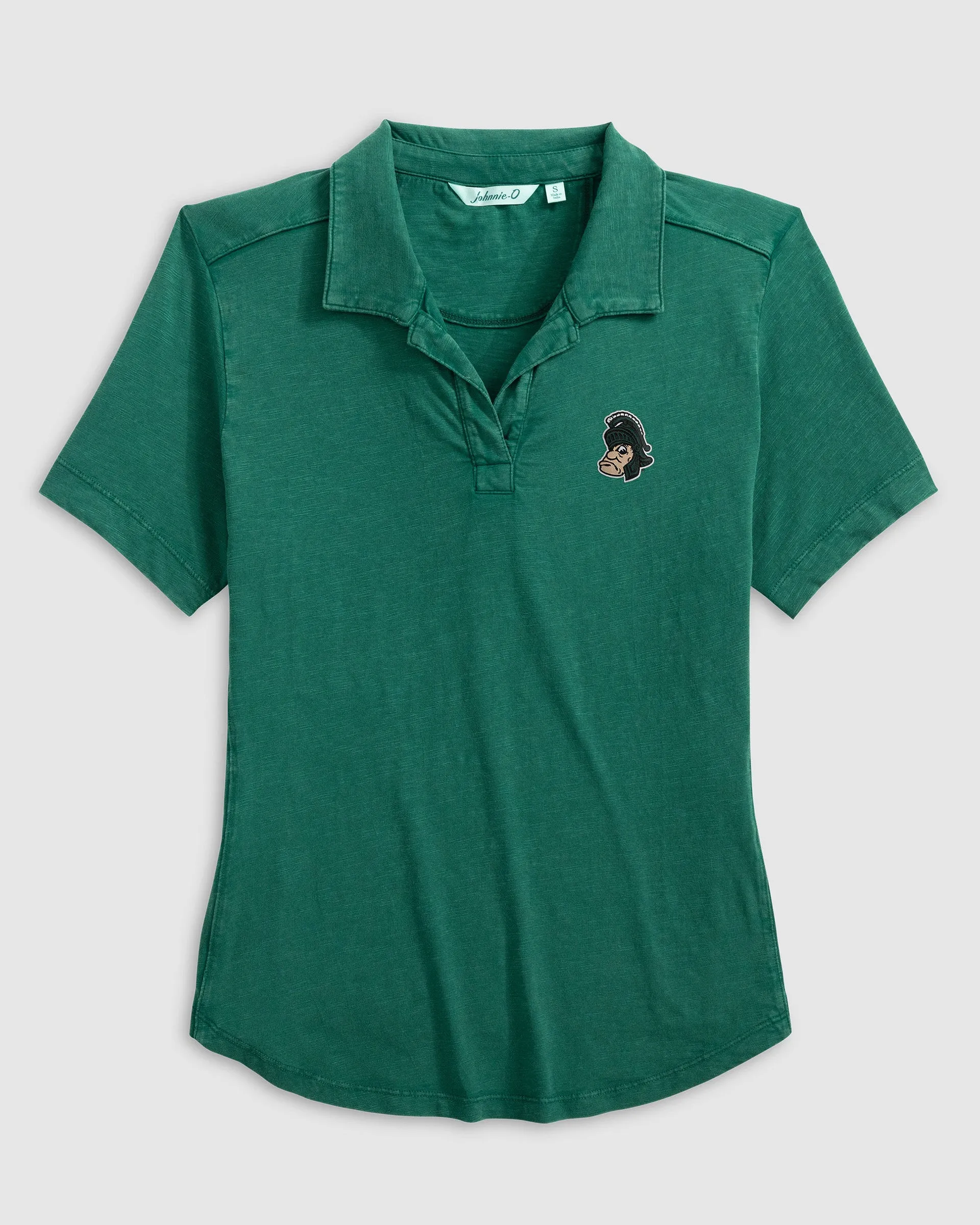 Women's Michigan State University Coastal Wash Polo - Vault Logo sold by Johnnie-O