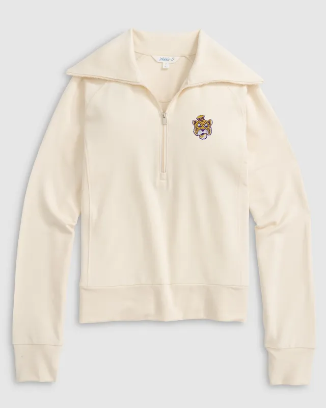 Women's Louisiana State University Eliza 1/2 Zip - Vault Logo sold by Johnnie-O