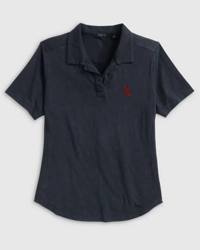 Women's University of Louisville Coastal Wash Polo - L Logo made by Johnnie-O