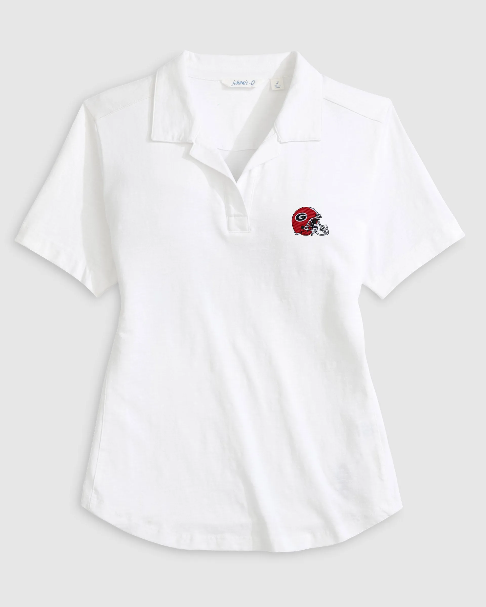Women's University of Georgia Coastal Wash Polo - Helmet Logo sold by Johnnie-O