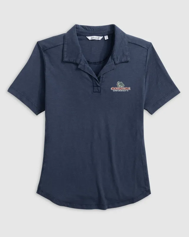 Women's Gonzaga University Coastal Wash Polo - Script Logo sold by Johnnie-O