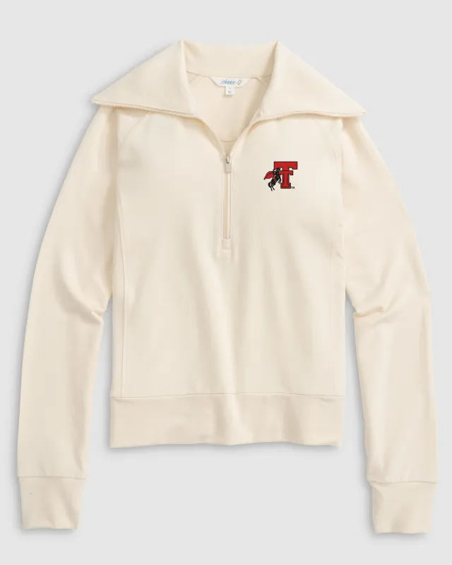 Women's Texas Tech University Eliza 1/2 Zip - Vault Logo made by Johnnie-O