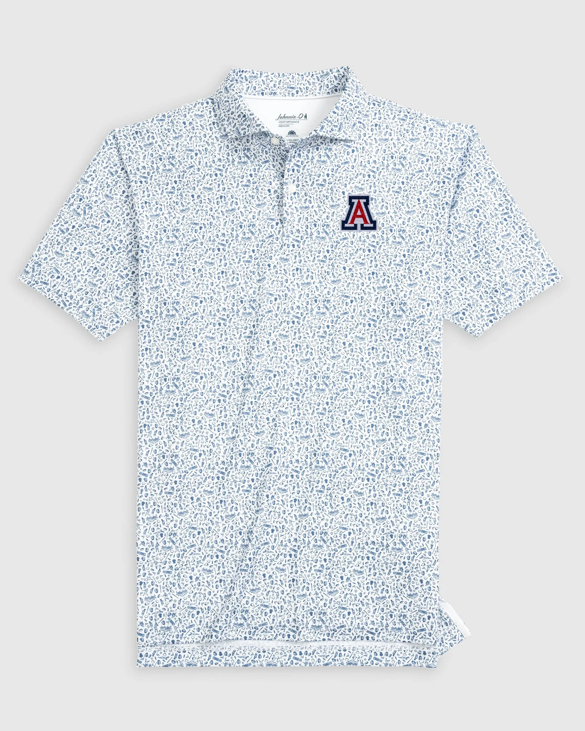University of Arizona Rally Cap Performance Polo sold by Johnnie-O
