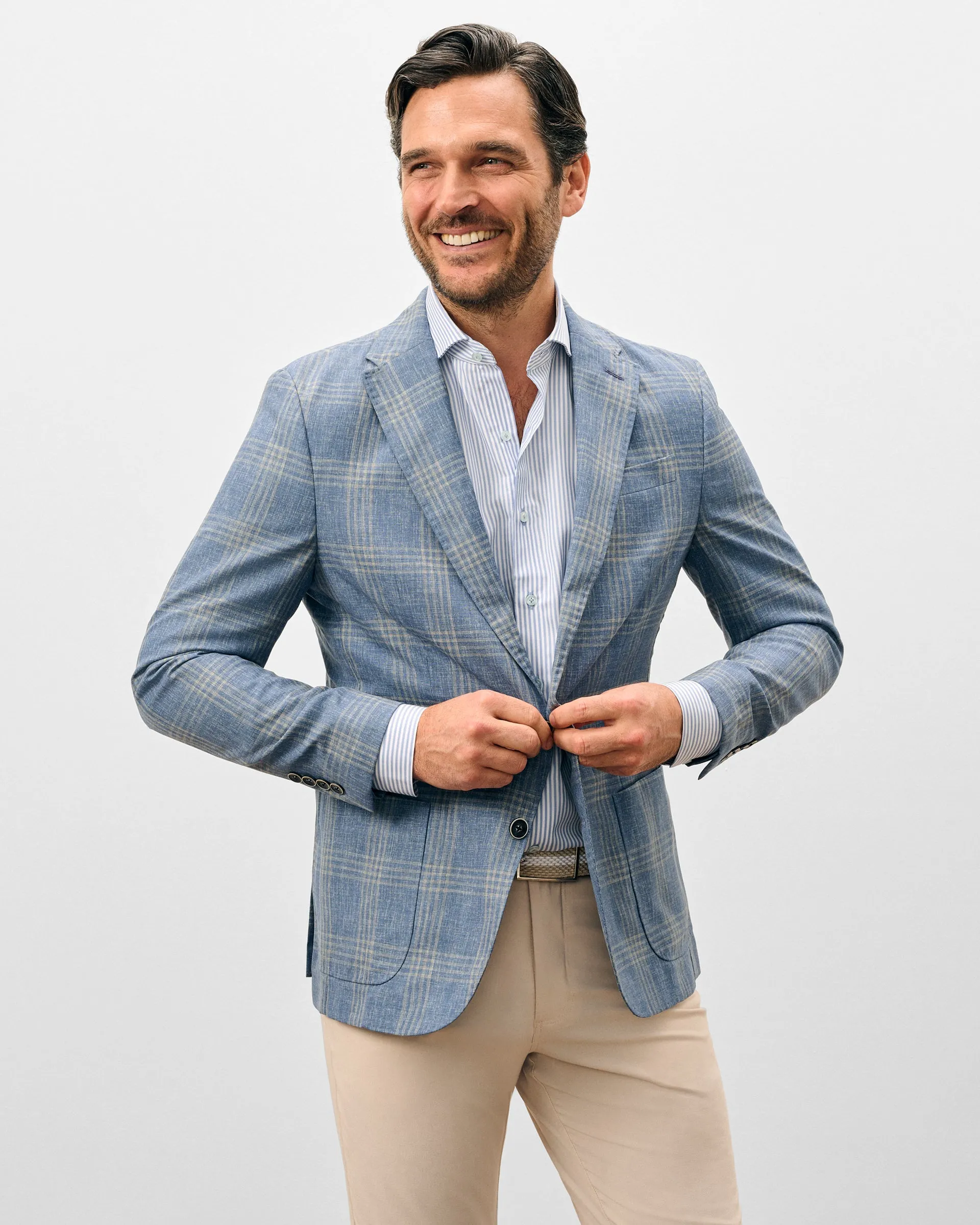 Wool Sport Coat - Barney Woven Wool Pane sold by Johnnie-O product image thumbnail 5
