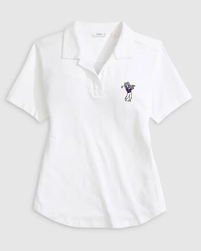 Women's Texas Christian University Coastal Wash Polo - Golf Logo sold by Johnnie-O