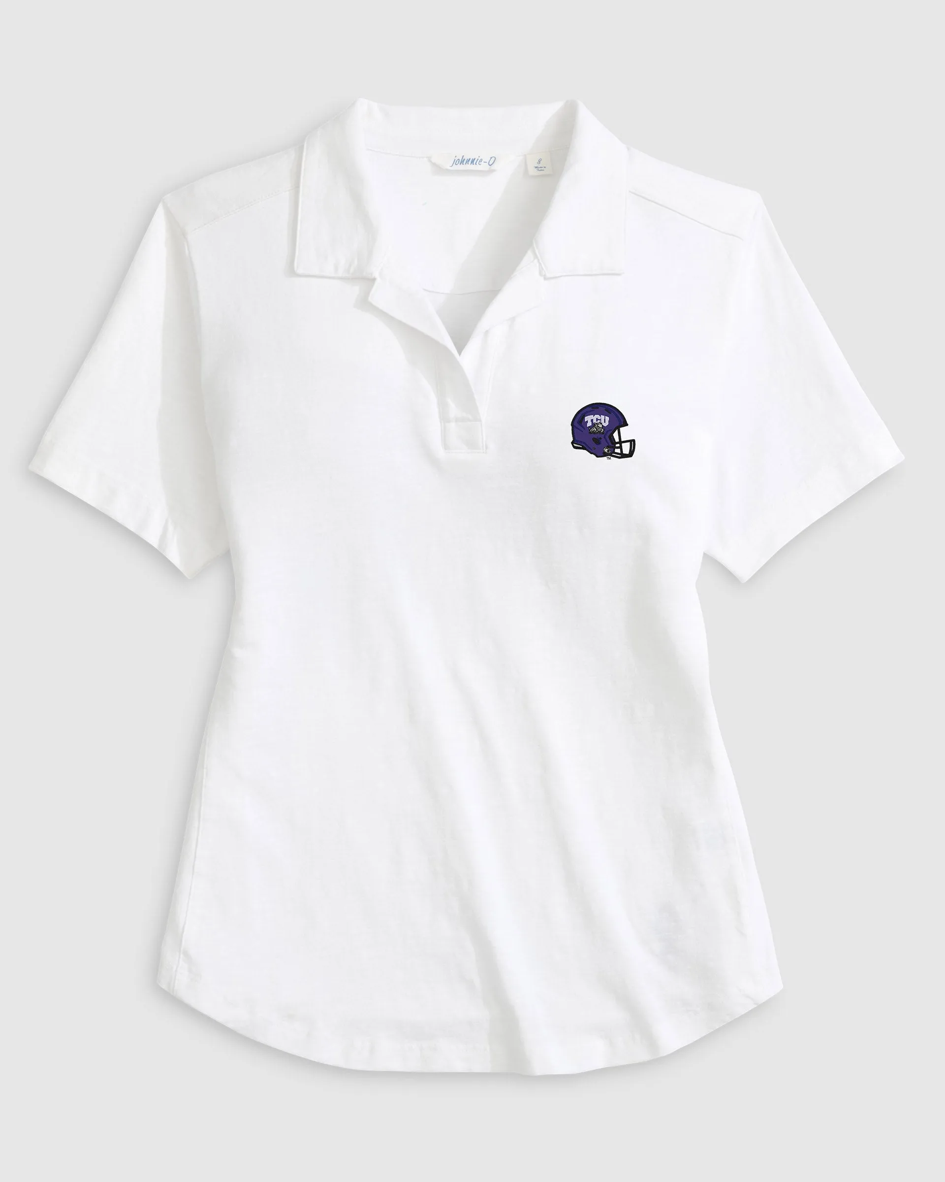 Women's Texas Christian University Coastal Wash Polo - Helmet Logo sold by Johnnie-O