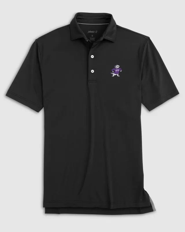 Texas Christian University Birdie Performance Jersey Polo - Vault Logo sold by Johnnie-O