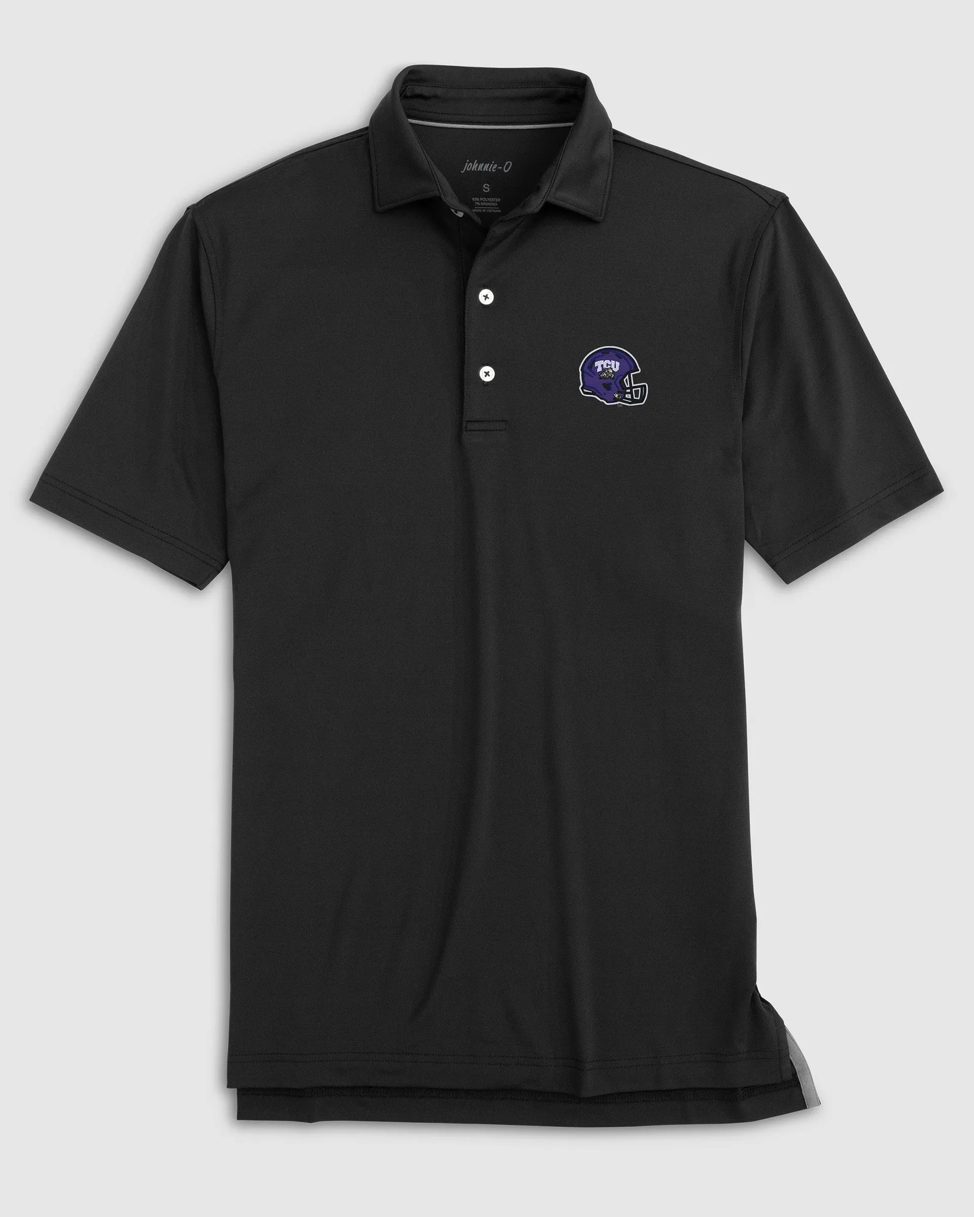 Texas Christian University Birdie Performance Jersey Polo - Helmet Logo sold by Johnnie-O