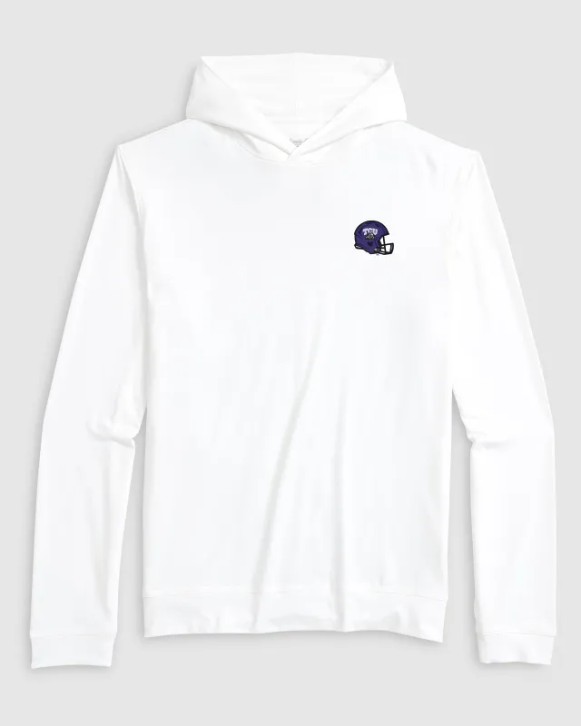Texas Christian University Motion Performance Hoodie - Helmet Logo made by Johnnie-O