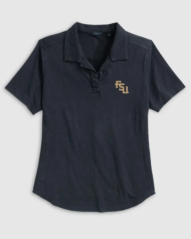 Women's Florida State University Coastal Wash Polo - Stacked Logo made by Johnnie-O