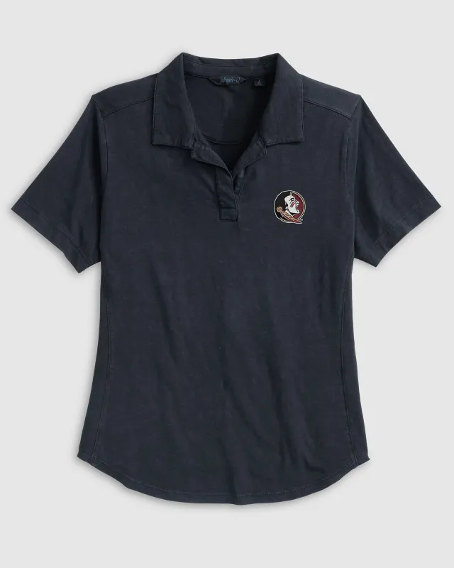 Women's Florida State University Coastal Wash Polo sold by Johnnie-O
