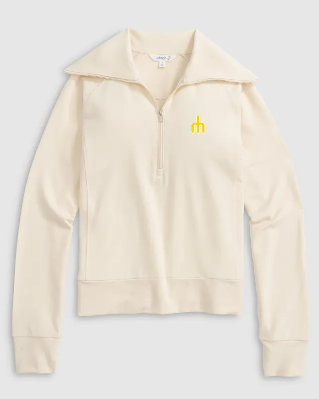 Women's Seattle Mariners Eliza 1/2 Zip - Cooperstown Logo sold by Johnnie-O