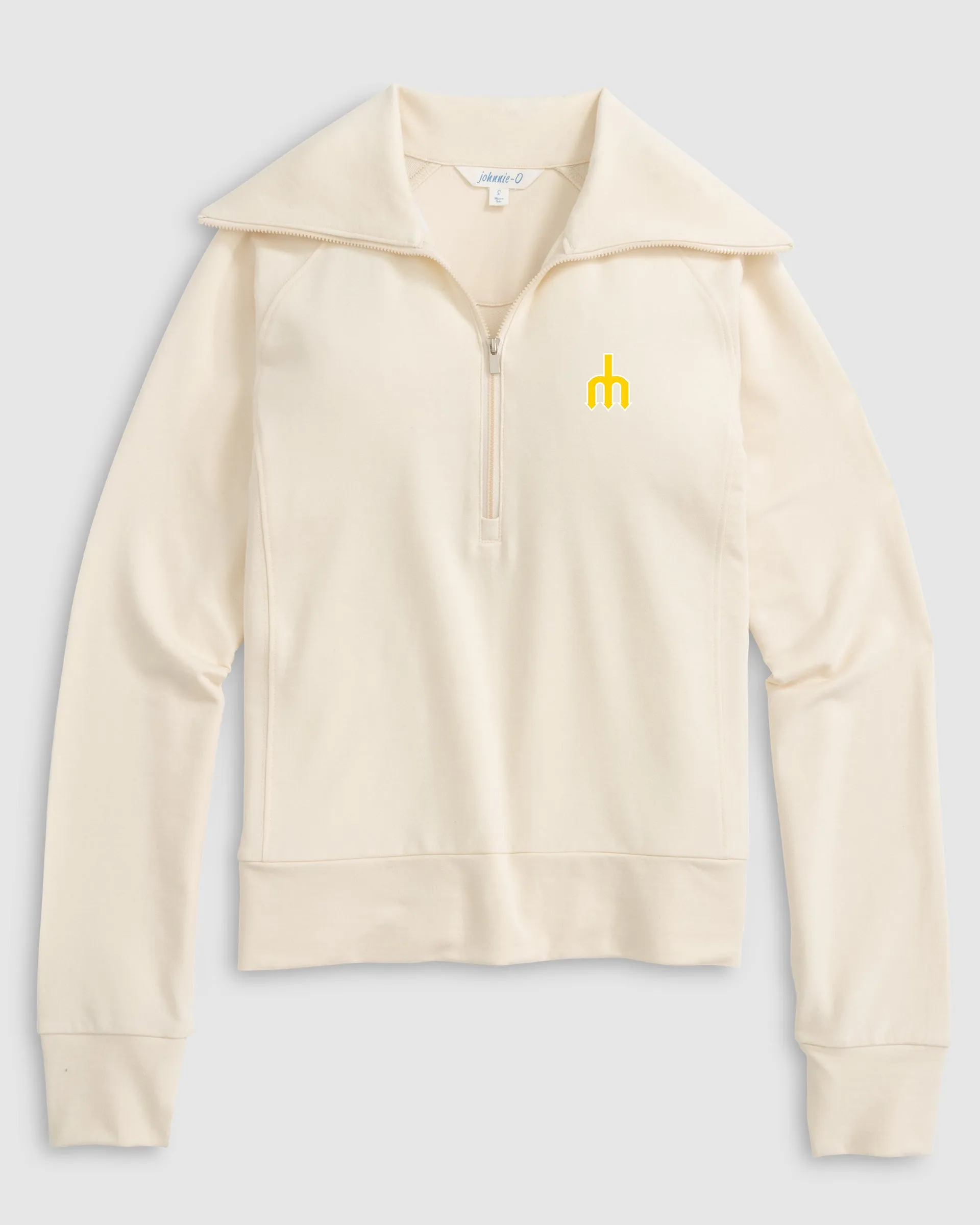Women's Seattle Mariners Eliza 1/2 Zip - Cooperstown Logo sold by Johnnie-O