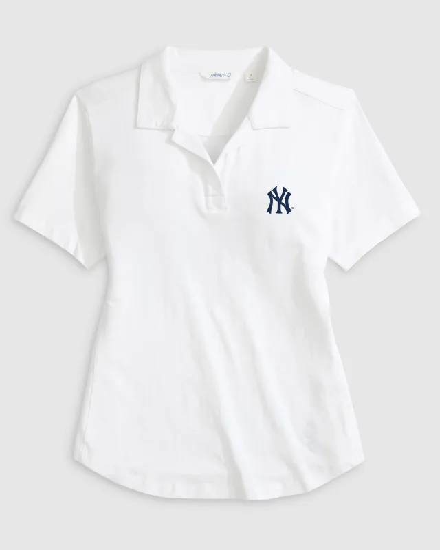 Women's New York Yankees Coastal Wash Polo sold by Johnnie-O