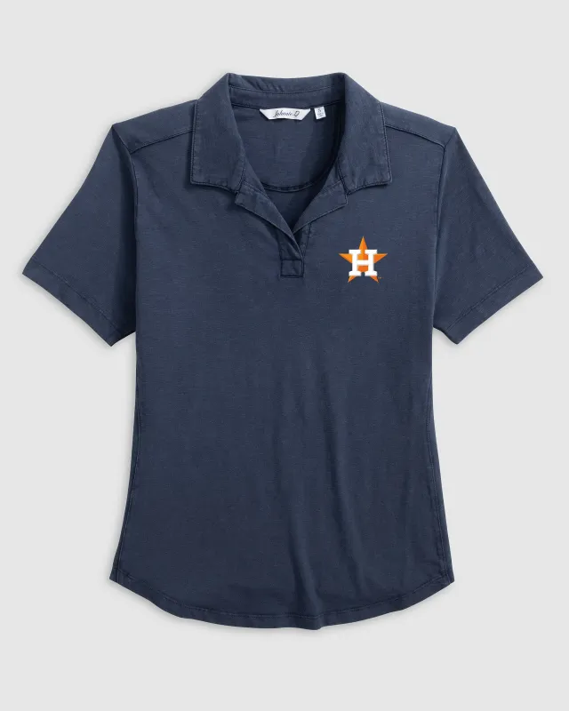 Women's Houston Astros Coastal Wash Polo sold by Johnnie-O