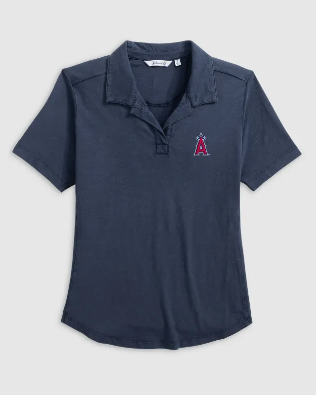 Women's Los Angeles Angels Coastal Wash Polo sold by Johnnie-O