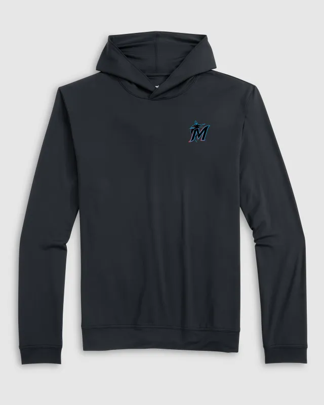 Miami Marlins Motion Performance Hoodie made by Johnnie-O