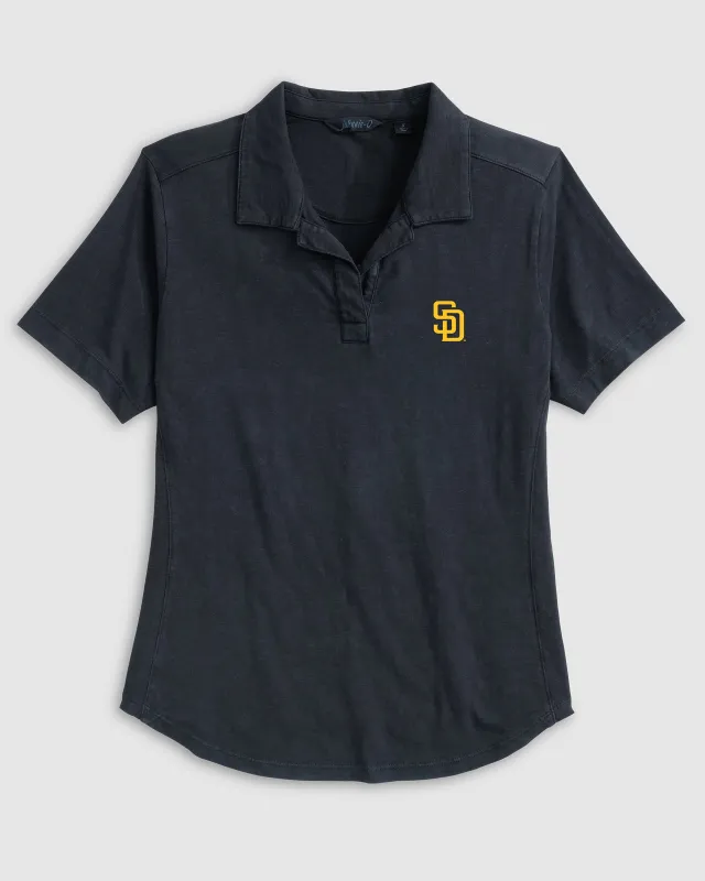 Women's San Diego Padres Coastal Wash Polo sold by Johnnie-O
