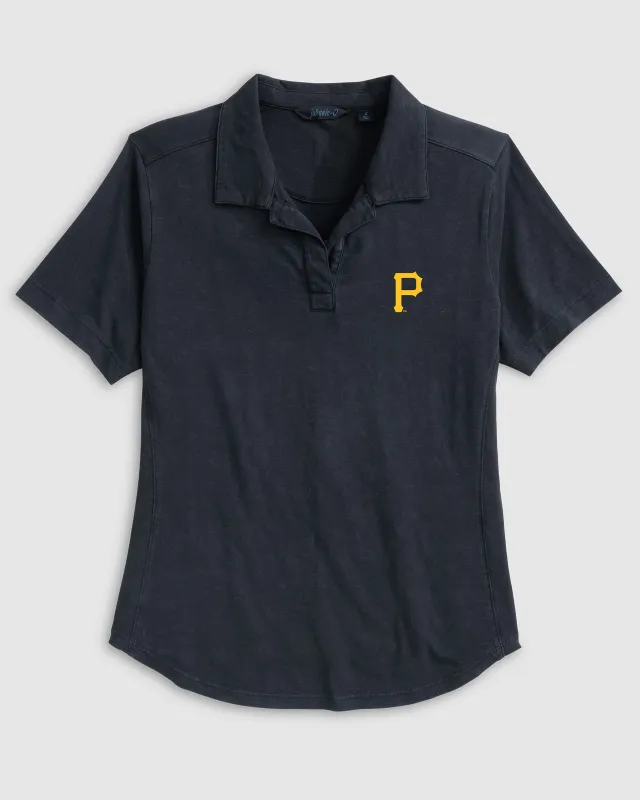 Women's Pittsburgh Pirates Coastal Wash Polo sold by Johnnie-O