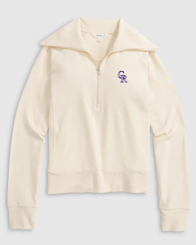 Women's Colorado Rockies Eliza 1/2 Zip sold by Johnnie-O