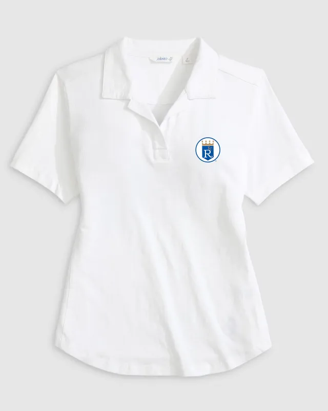 Women's Kansas City Royals Coastal Wash Polo - Cooperstown Logo made by Johnnie-O