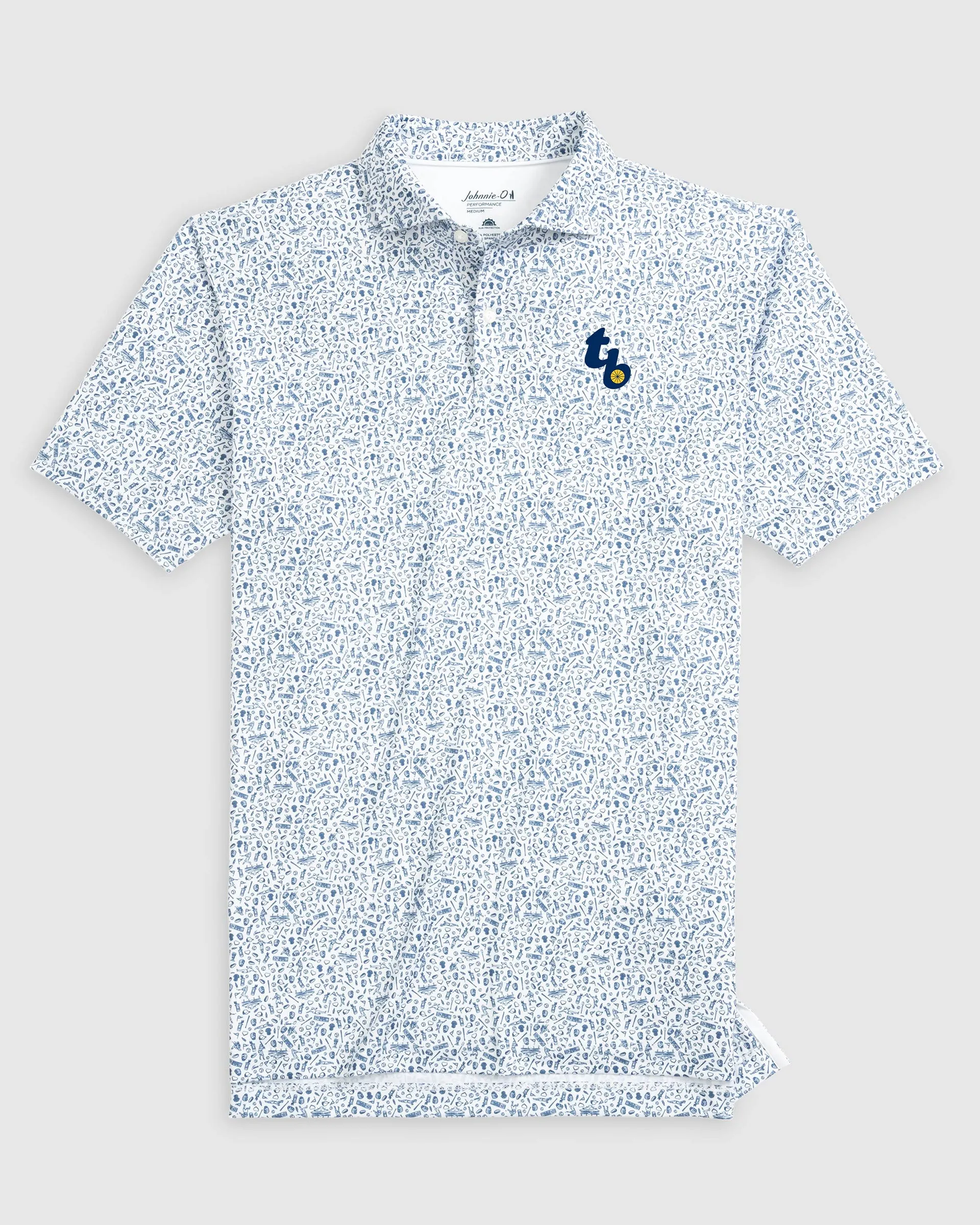 Tampa Bay Rays Rally Cap Performance Polo - Cooperstown Logo sold by Johnnie-O