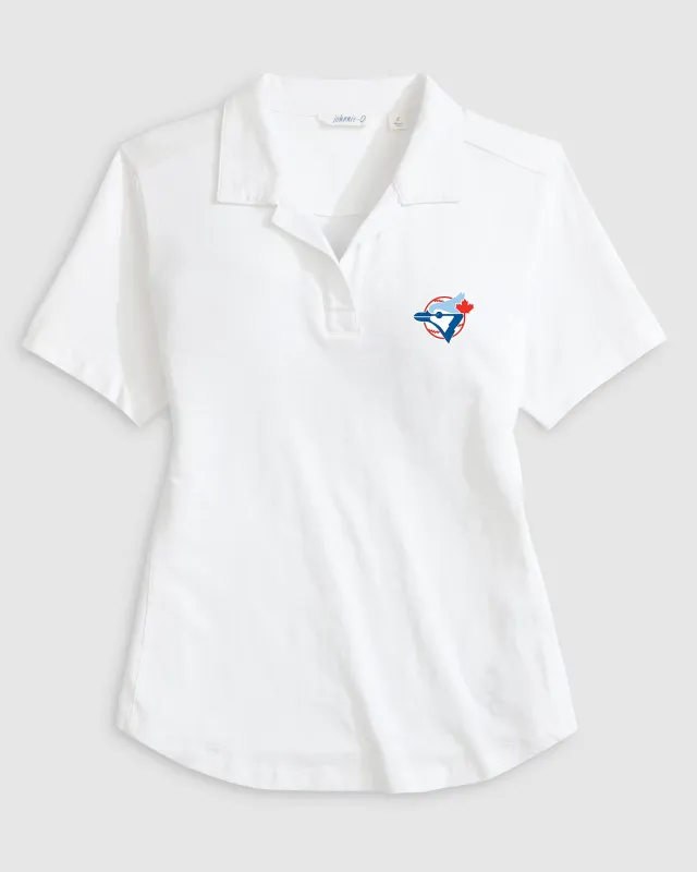 Women's Toronto Blue Jays Coastal Wash Polo - Cooperstown Logo sold by Johnnie-O
