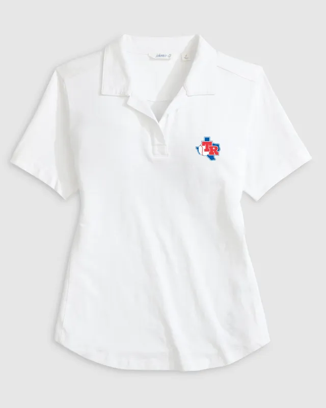 Women's Texas Rangers Coastal Wash Polo - Cooperstown Logo sold by Johnnie-O