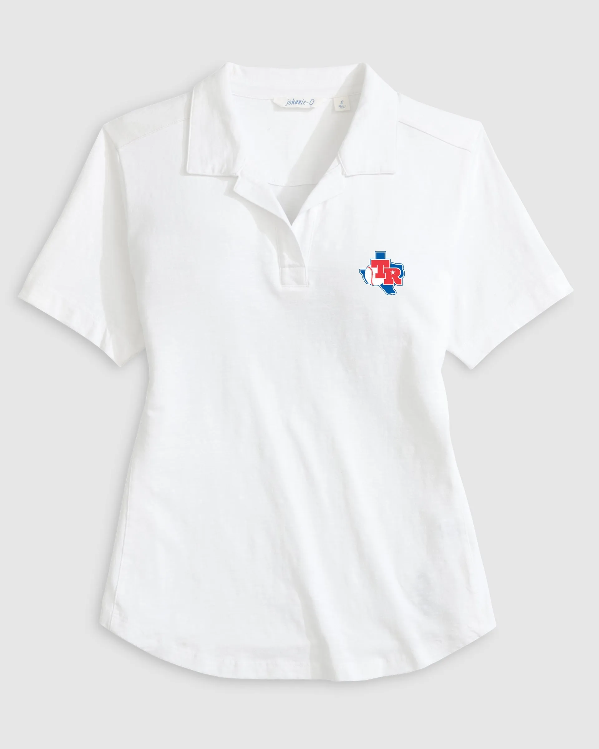 Women's Texas Rangers Coastal Wash Polo - Cooperstown Logo sold by Johnnie-O