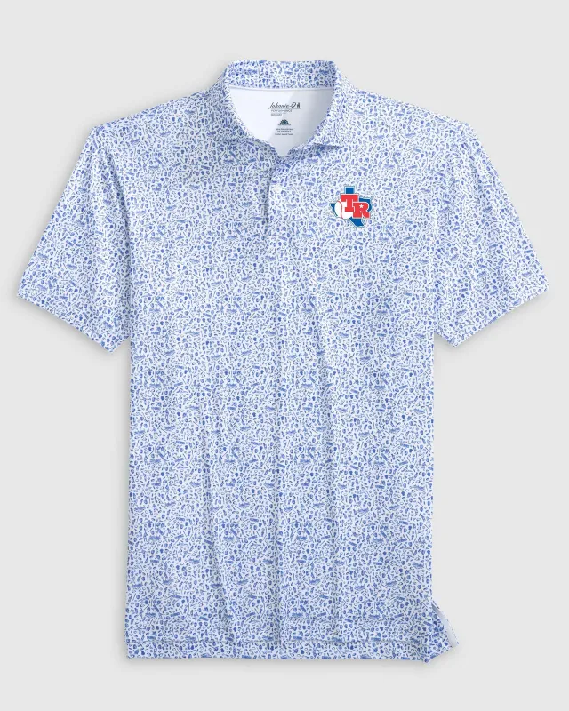 Texas Rangers Rally Cap Performance Polo - Cooperstown Logo sold by Johnnie-O