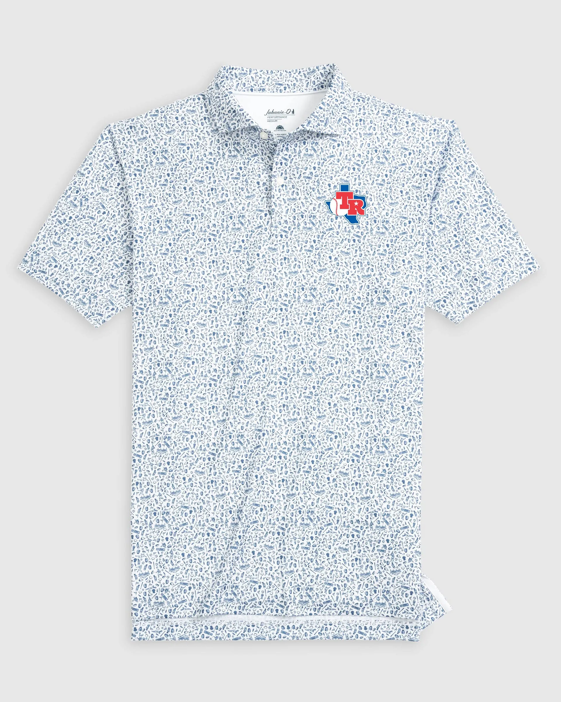 Texas Rangers Rally Cap Performance Polo - Cooperstown Logo sold by Johnnie-O product image thumbnail 2