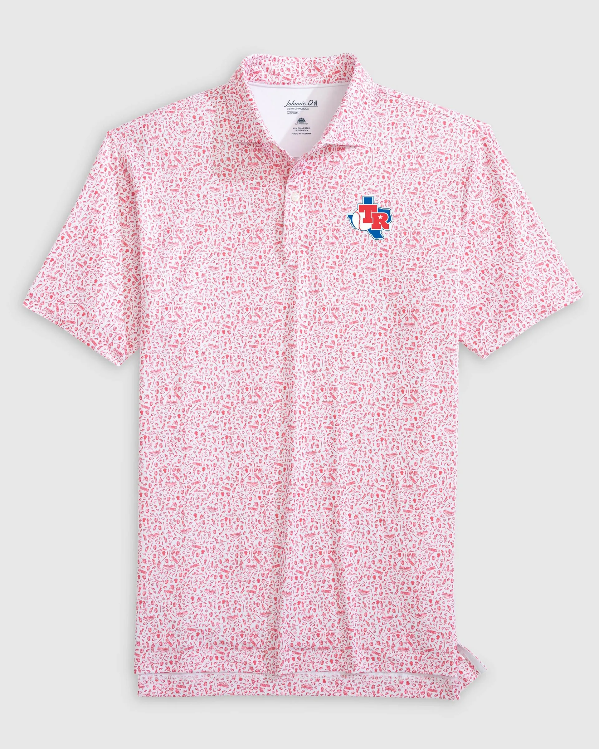 Texas Rangers Rally Cap Performance Polo - Cooperstown Logo sold by Johnnie-O product image thumbnail 3