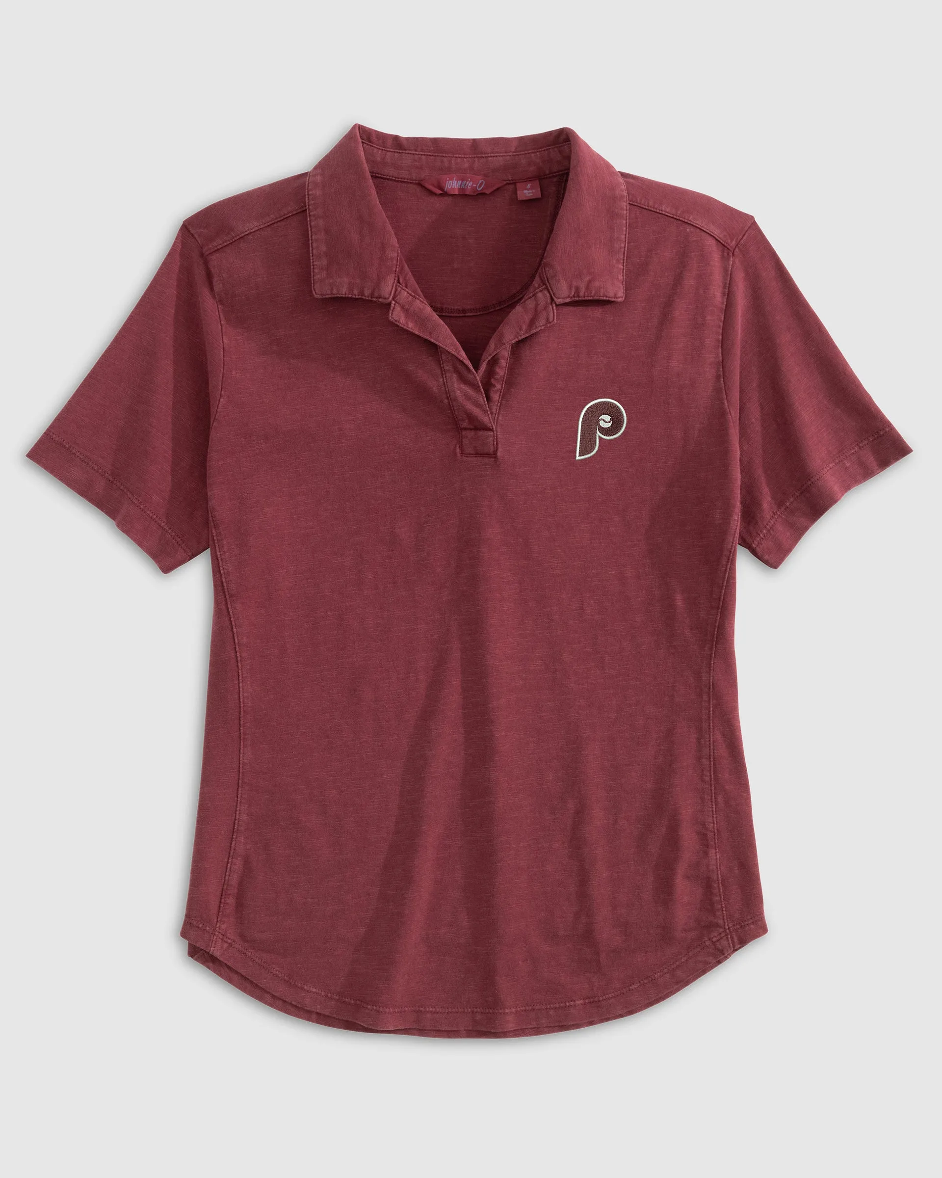 Women's Phillies Coastal Wash Polo - Cooperstown Logo sold by Johnnie-O product image thumbnail 3