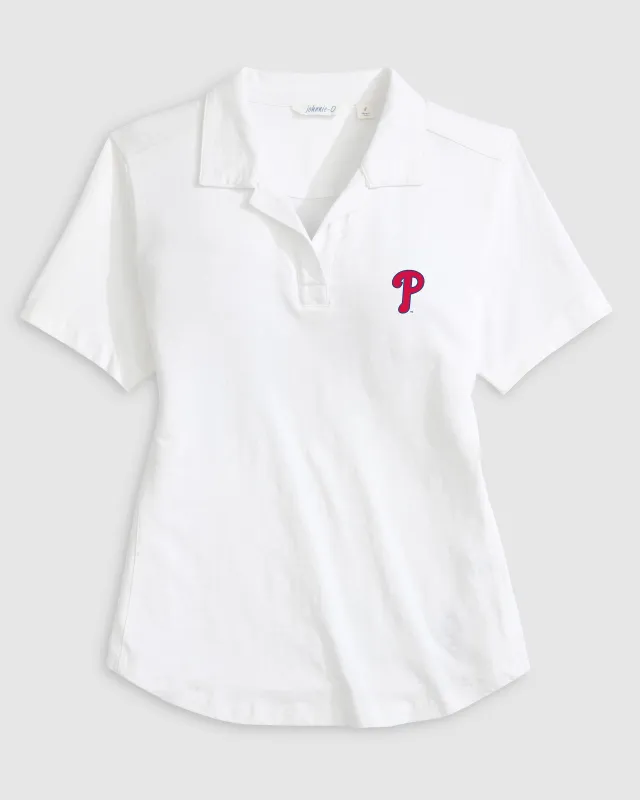 Women's Philadelphia Phillies Coastal Wash Polo sold by Johnnie-O