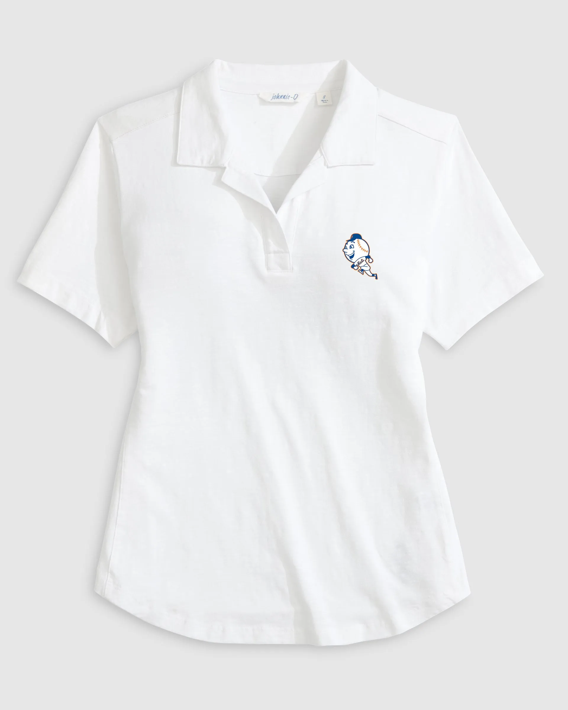 Women's Mets Coastal Wash Polo - Cooperstown Logo sold by Johnnie-O