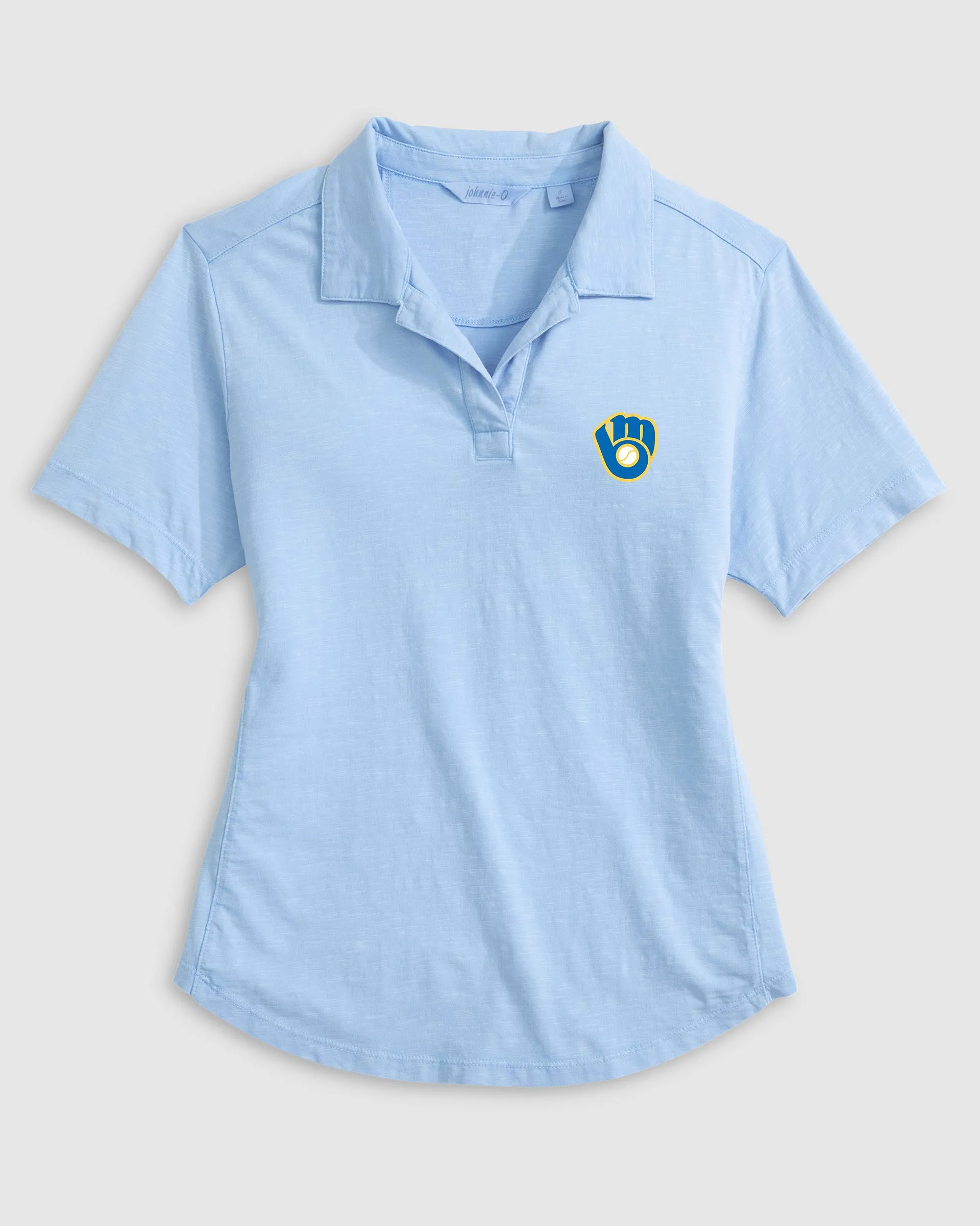 Women's Milwaukee Brewers Coastal Wash Polo - Cooperstown Logo sold by Johnnie-O product image thumbnail 3