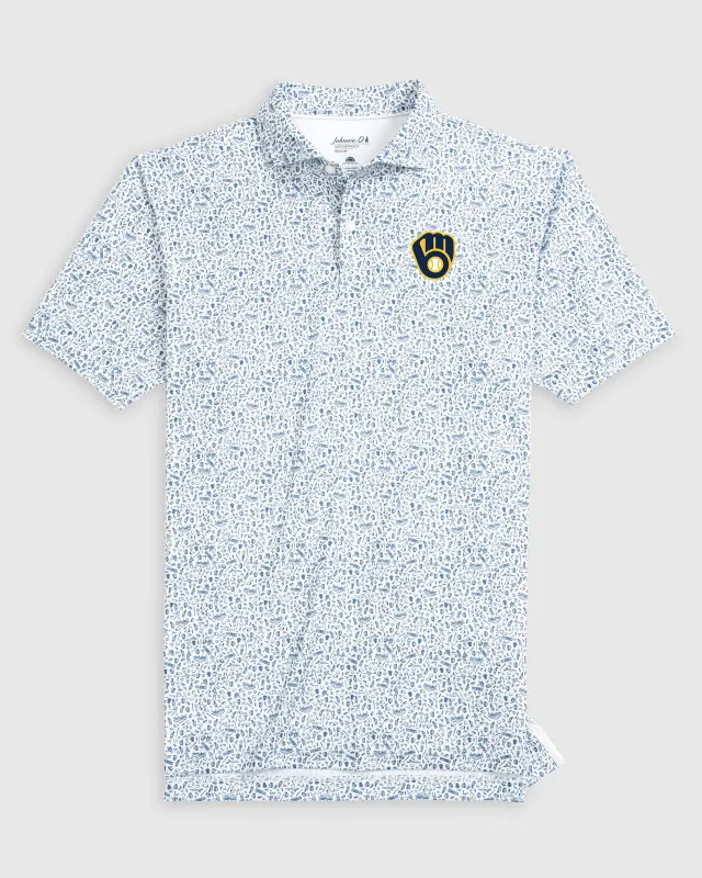 Milwaukee Brewers Rally Cap Performance Polo sold by Johnnie-O