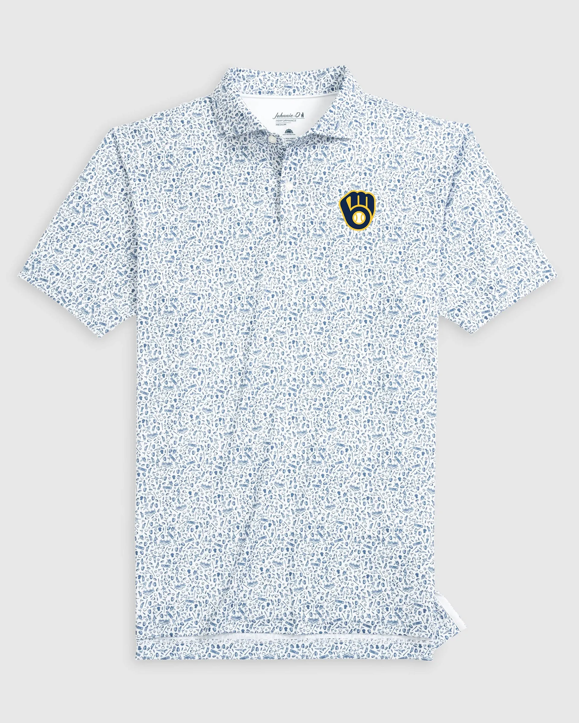 Milwaukee Brewers Rally Cap Performance Polo sold by Johnnie-O